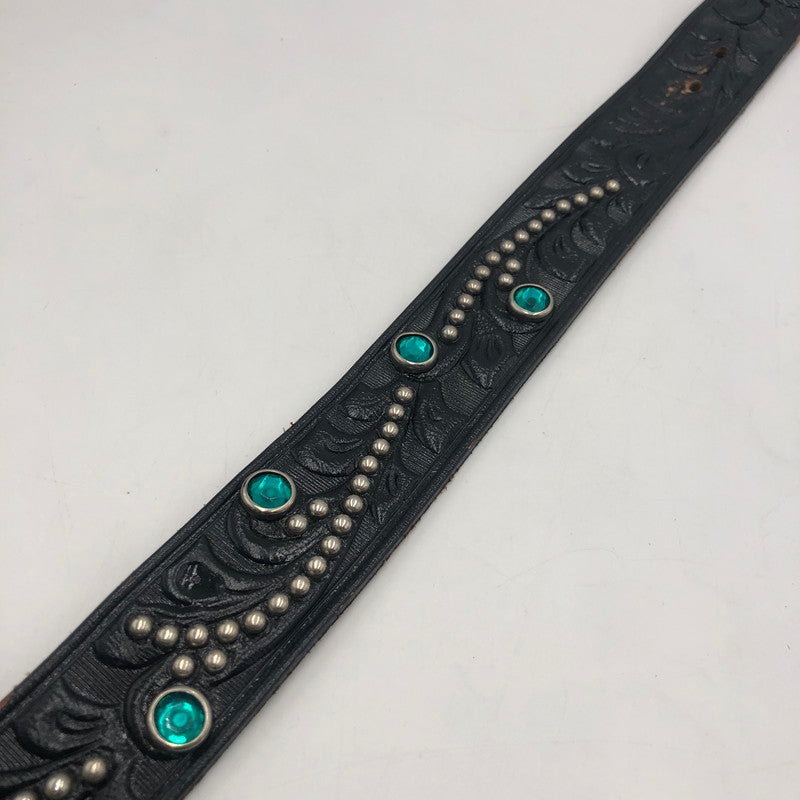 【中古品】【メンズ】 RockMount ロックマウント LEATHER STUDS BELT USA製 レザー スタッズベルト アクセサリー 服飾雑貨 205-250612-kk-07-tei サイズ：36 カラー：ブラック 万代Net店