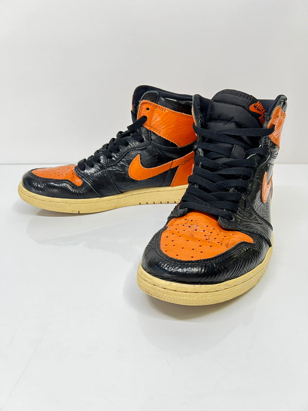 【中古品】【メンズ】 NIKE ナイキ 555088-028 AIR JORDAN 1 HIGH SHATTERED BACKBOARD 3.0 エアジョーダン 靴 シューズ ハイカット スニーカー 160-260927-AS-2-hon サイズ：27cm US9 カラー：オレンジ/ブラック 万代Net店