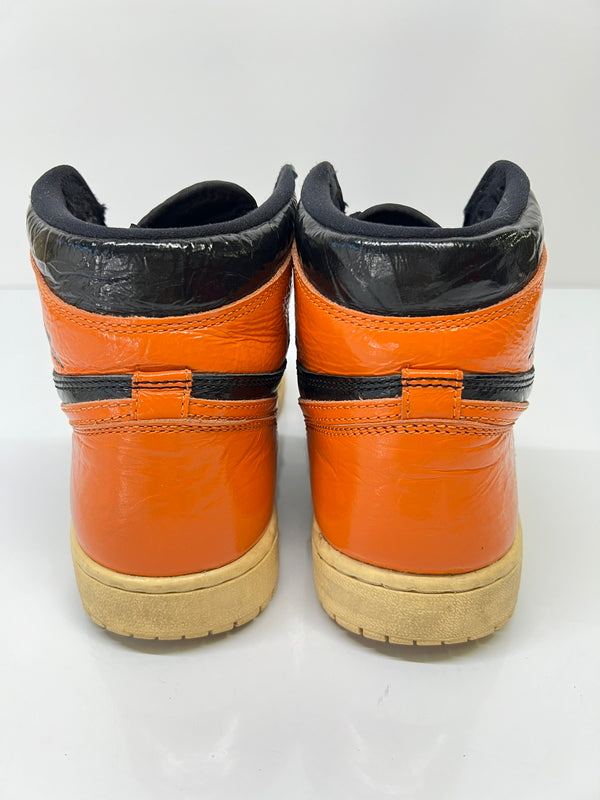 【中古品】【メンズ】 NIKE ナイキ 555088-028 AIR JORDAN 1 HIGH SHATTERED BACKBOARD 3.0 エアジョーダン 靴 シューズ ハイカット スニーカー 160-260927-AS-2-hon サイズ：27cm US9 カラー：オレンジ/ブラック 万代Net店