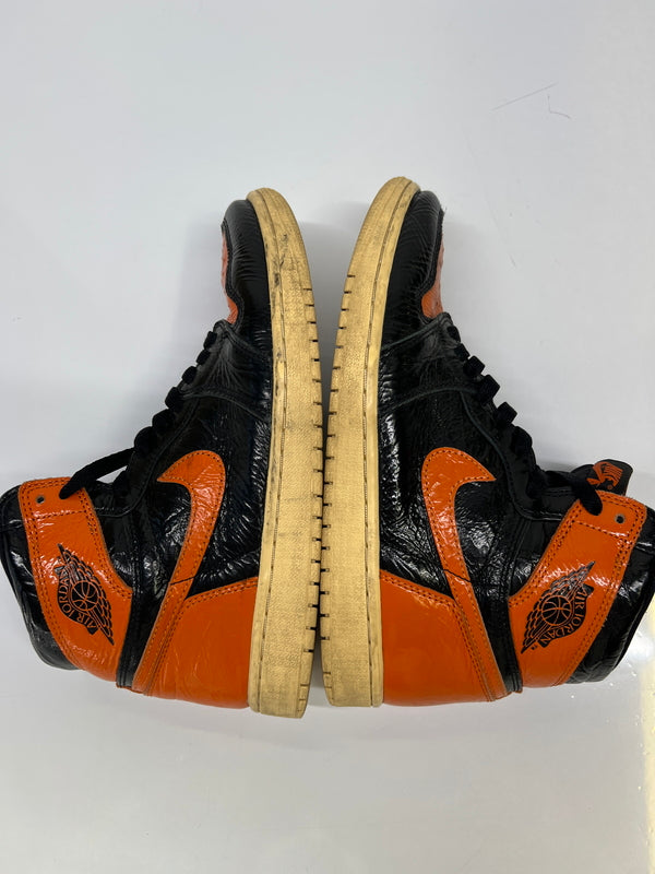 【中古品】【メンズ】 NIKE ナイキ 555088-028 AIR JORDAN 1 HIGH SHATTERED BACKBOARD 3.0 エアジョーダン 靴 シューズ ハイカット スニーカー 160-260927-AS-2-hon サイズ：27cm US9 カラー：オレンジ/ブラック 万代Net店