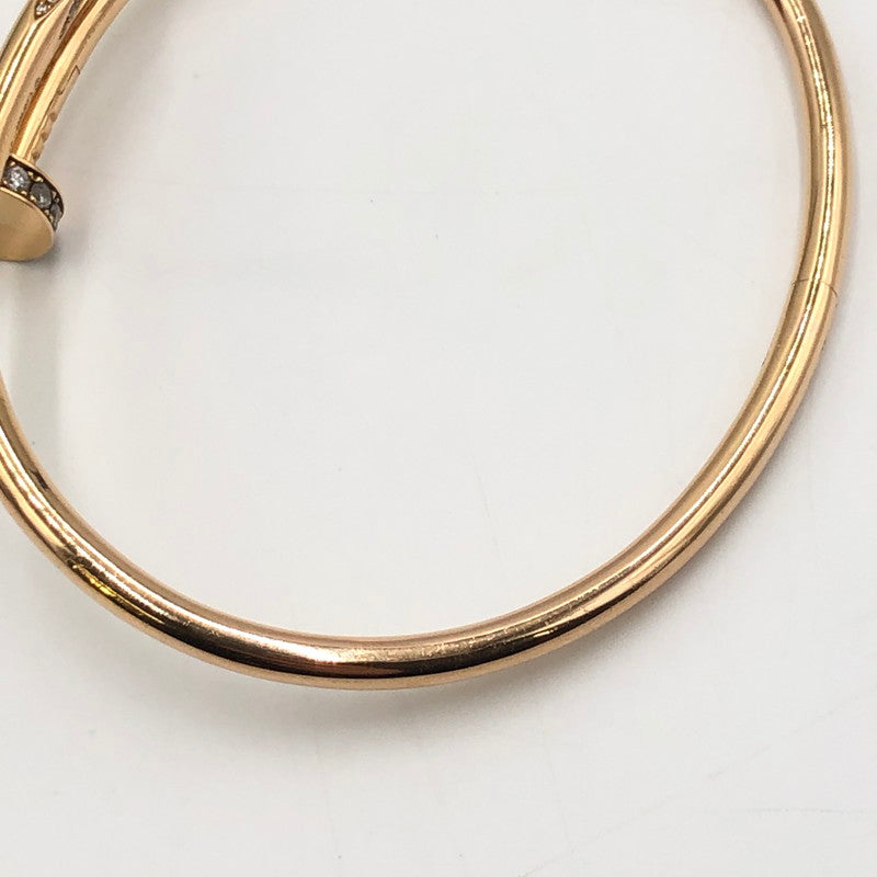 【中古品】【メンズ】 CARTIER カルティエ JUST UN CLOU BRACELET CLASSIC MODEL DIAMONDS ジュスト アン クル ブレスレット クラシック モデル ダイヤモンド アクセサリー ゴールドジュエリー 182-250515-kk-39-tei サイズ：内周:約21cm カラー：イエローゴールド 万代Net店