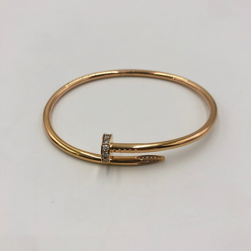 【中古品】【メンズ】 CARTIER カルティエ JUST UN CLOU BRACELET CLASSIC MODEL DIAMONDS ジュスト アン クル ブレスレット クラシック モデル ダイヤモンド アクセサリー ゴールドジュエリー 182-250515-kk-39-tei サイズ：内周:約21cm カラー：イエローゴールド 万代Net店