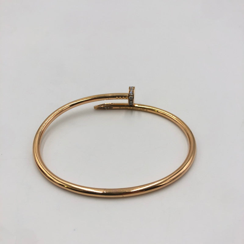 【中古品】【メンズ】 CARTIER カルティエ JUST UN CLOU BRACELET CLASSIC MODEL DIAMONDS ジュスト アン クル ブレスレット クラシック モデル ダイヤモンド アクセサリー ゴールドジュエリー 182-250515-kk-39-tei サイズ：内周:約21cm カラー：イエローゴールド 万代Net店