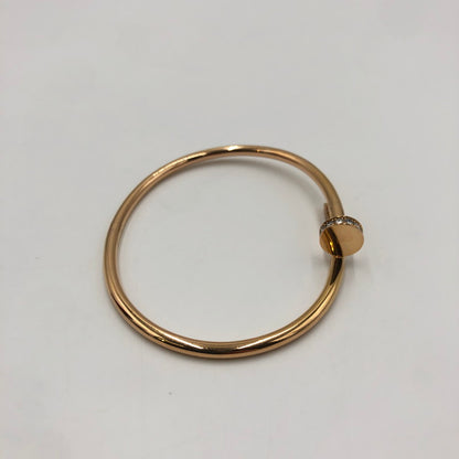 【中古品】【メンズ】 CARTIER カルティエ JUST UN CLOU BRACELET CLASSIC MODEL DIAMONDS ジュスト アン クル ブレスレット クラシック モデル ダイヤモンド アクセサリー ゴールドジュエリー 182-250515-kk-39-tei サイズ：内周:約21cm カラー：イエローゴールド 万代Net店