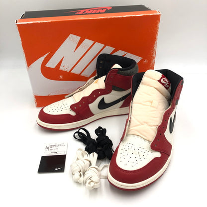 【中古美品】【メンズ】 NIKE ナイキ AIR JORDAN 1 HIGH OG LOST & FOUND CHICAGO DZ5485-612 エアジョーダン 1 レトロ ハイ オリジナル ロスト&ファウンド/シカゴ スニーカー 靴 160-250606-kk-12-tei カラー：VARSITY RED/BLACK-SAIL-MUSLIN 万代Net店