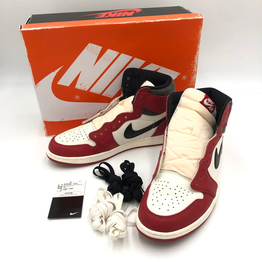 【中古美品】【メンズ】 NIKE ナイキ AIR JORDAN 1 HIGH OG LOST & FOUND CHICAGO DZ5485-612 エアジョーダン 1 レトロ ハイ オリジナル ロスト&ファウンド/シカゴ スニーカー 靴 160-250606-kk-12-tei カラー：VARSITY RED/BLACK-SAIL-MUSLIN 万代Net店