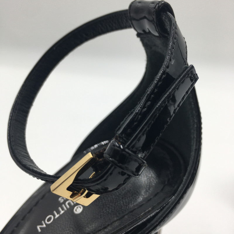【中古品】【レディース】 シルエットライン モノグラム サンダル BR0198 パテント レザー 靴 179-250519-KS-24-tei サイズ：34 カラー：ブラック 万代Net店