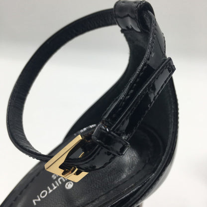 【中古品】【レディース】 シルエットライン モノグラム サンダル BR0198 パテント レザー 靴 179-250519-KS-24-tei サイズ：34 カラー：ブラック 万代Net店