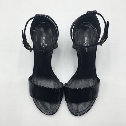 【中古品】【レディース】 シルエットライン モノグラム サンダル BR0198 パテント レザー 靴 179-250519-KS-24-tei サイズ：34 カラー：ブラック 万代Net店