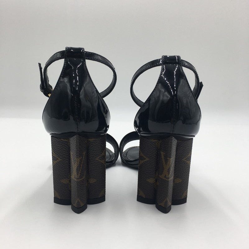 【中古品】【レディース】 シルエットライン モノグラム サンダル BR0198 パテント レザー 靴 179-250519-KS-24-tei サイズ：34 カラー：ブラック 万代Net店