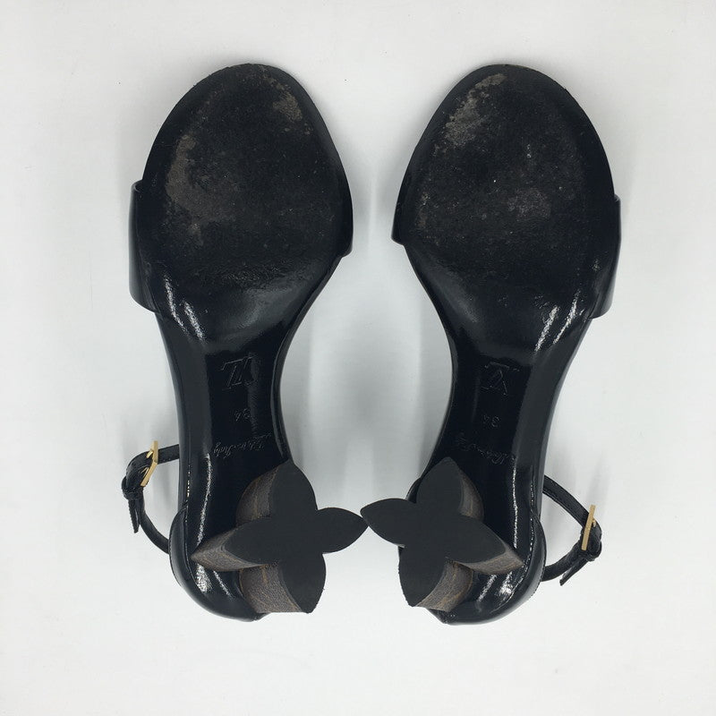 【中古品】【レディース】 シルエットライン モノグラム サンダル BR0198 パテント レザー 靴 179-250519-KS-24-tei サイズ：34 カラー：ブラック 万代Net店