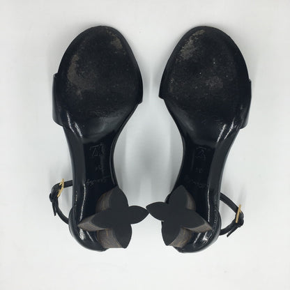 【中古品】【レディース】 シルエットライン モノグラム サンダル BR0198 パテント レザー 靴 179-250519-KS-24-tei サイズ：34 カラー：ブラック 万代Net店
