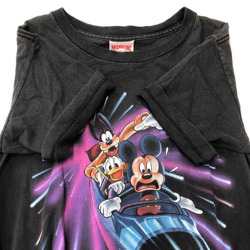 【中古品】【メンズ】 DISNEY MICKEY.INC ディズニー ミッキー 90’s SPACE MOUNTAIN S/S PRINT TEE 90年代 スペースマウンテン ショートスリーブ プリント Tシャツ 半袖 トップス 145-250522-kk-19-tei サイズ：S カラー：チャコール 万代Net店