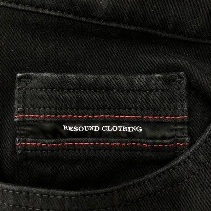【中古品】【メンズ】 RESOUND CLOTHING リサウンドクロージング MICK DENIM JERSEY ST-020 ミック デニムジャージ ボトムス パンツ 158-250522-kk-54-tei サイズ：2 カラー：ブラック 万代Net店