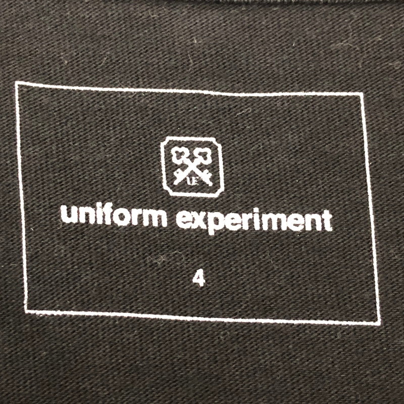 【中古品】【メンズ】 uniform experiment ユニフォームエクスペリメント 21AW AUTHENTIC L/S TEE UE-212046 オーセンティック ロングスリーブ Tシャツ 長袖 トップス 142-250522-kk-39-tei サイズ：4 カラー：ブラック 万代Net店
