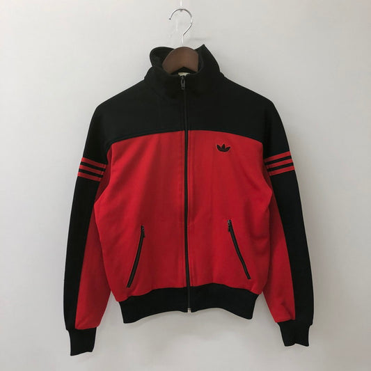 【中古品】【メンズ】 adidas アディダス 70～80's TRACK JACKET ATS-44F VINTAGE 70-80年代 トラックジャケット ライトアウター ジャージ ヴィンテージ 148-250524-kk-24-fuz サイズ：2 カラー：ブラック/レッド 万代Net店