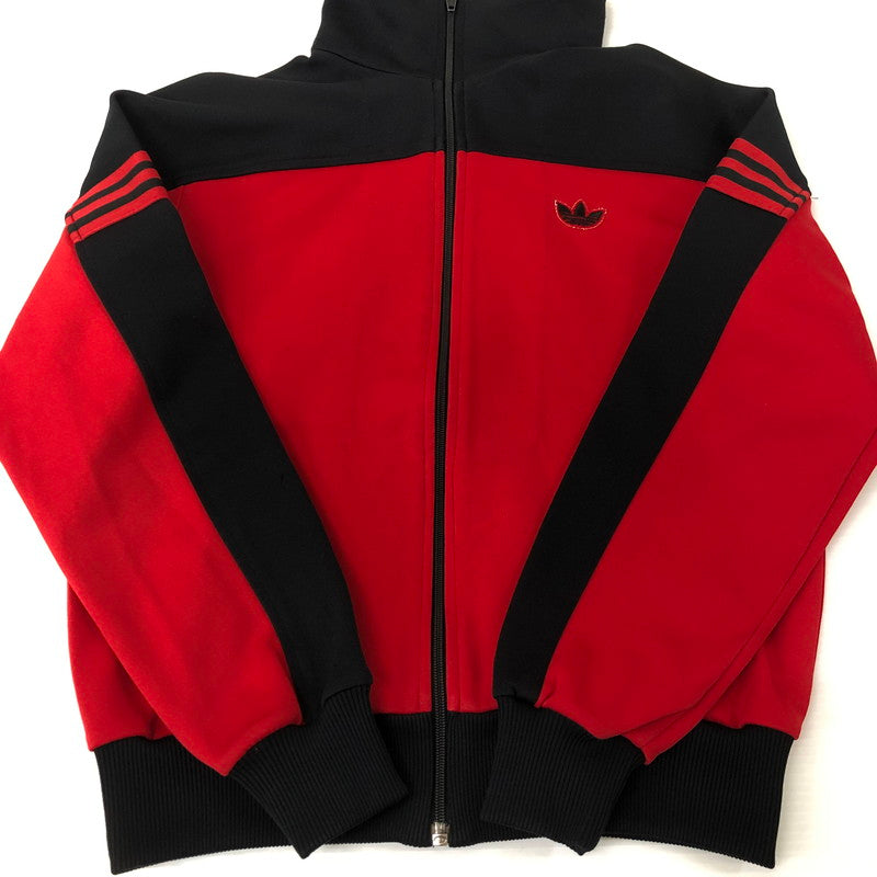 【中古品】【メンズ】 adidas アディダス 70～80's TRACK JACKET ATS-44F VINTAGE 70-80年代 トラックジャケット ライトアウター ジャージ ヴィンテージ 148-250524-kk-24-fuz サイズ：2 カラー：ブラック/レッド 万代Net店