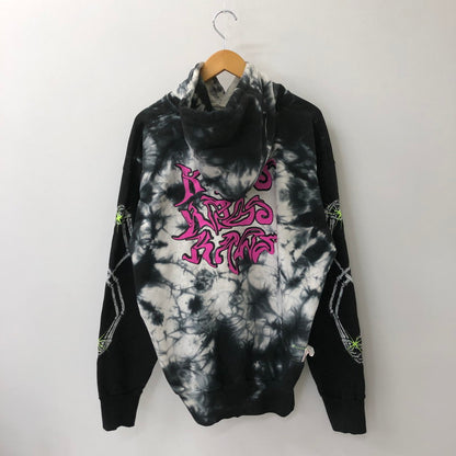 【中古品】【メンズ】 DIESEL ディーゼル S-ALBY-Y TIE DYE OVERSIZED HOODED SWEATSHIRT 20KG7849 タイダイ オーバーサイズ フーデッド スウェットシャツ トップス プルオーバーパーカー フーディー 141-250524-kk-06-tei サイズ：M カラー：ブラック 万代Net店