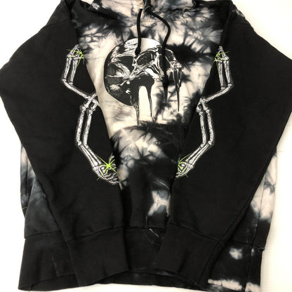 【中古品】【メンズ】 DIESEL ディーゼル S-ALBY-Y TIE DYE OVERSIZED HOODED SWEATSHIRT 20KG7849 タイダイ オーバーサイズ フーデッド スウェットシャツ トップス プルオーバーパーカー フーディー 141-250524-kk-06-tei サイズ：M カラー：ブラック 万代Net店