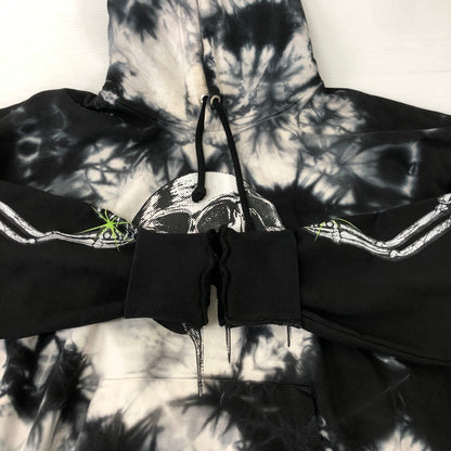 【中古品】【メンズ】 DIESEL ディーゼル S-ALBY-Y TIE DYE OVERSIZED HOODED SWEATSHIRT 20KG7849 タイダイ オーバーサイズ フーデッド スウェットシャツ トップス プルオーバーパーカー フーディー 141-250524-kk-06-tei サイズ：M カラー：ブラック 万代Net店