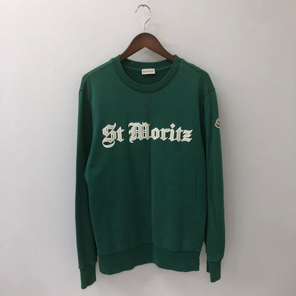 【中古品】【メンズ】 MONCLER モンクレール 22AW ST MORIS PATCH CREW SWEAT H20918G00023 809KR クルーネックスウェット トップス トレーナー 141-260529-sm-01-otoh サイズ：M カラー：グリーン 万代Net店