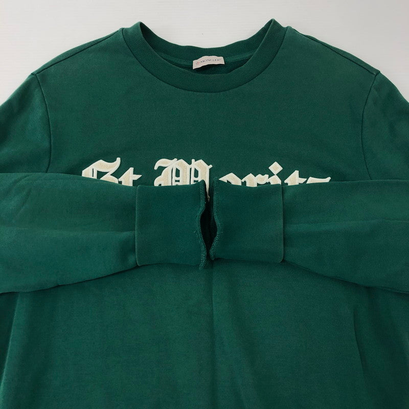 【中古品】【メンズ】 MONCLER モンクレール 22AW ST MORIS PATCH CREW SWEAT H20918G00023 809KR クルーネックスウェット トップス トレーナー 141-260529-sm-01-otoh サイズ：M カラー：グリーン 万代Net店