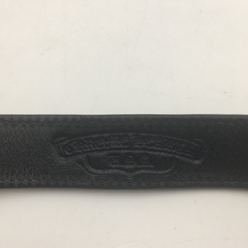 【中古品】【メンズ】 CHROME HEARTS クロムハーツ 3BTN 2SNP クロスボール 3ボタン 2スナップ レザー ブレスレット アクセサリー 190-250607-kk-02-tei カラー：ブラック 万代Net店