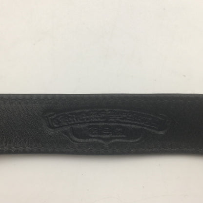 【中古品】【メンズ】 CHROME HEARTS クロムハーツ 3BTN 2SNP クロスボール 3ボタン 2スナップ レザー ブレスレット アクセサリー 190-250607-kk-02-tei カラー：ブラック 万代Net店