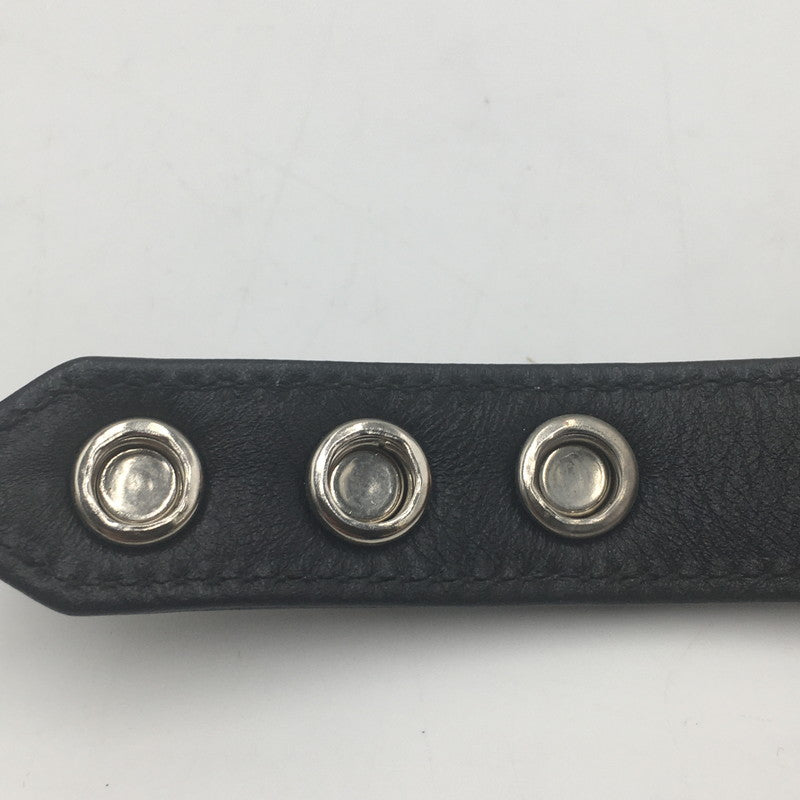 【中古品】【メンズ】 CHROME HEARTS クロムハーツ 3BTN 2SNP クロスボール 3ボタン 2スナップ レザー ブレスレット アクセサリー 190-250607-kk-02-tei カラー：ブラック 万代Net店