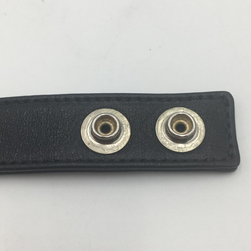 【中古品】【メンズ】 CHROME HEARTS クロムハーツ 3BTN 2SNP クロスボール 3ボタン 2スナップ レザー ブレスレット アクセサリー 190-250607-kk-02-tei カラー：ブラック 万代Net店