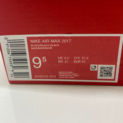 【現状渡し品】【メンズ】 NIKE ナイキ 849559-004 AIR MAX 2017 靴 シューズ スニーカー 160-260822-AS-11-hon サイズ：27.5cm カラー：BLACK/BLACK-BLACK 万代Net店
