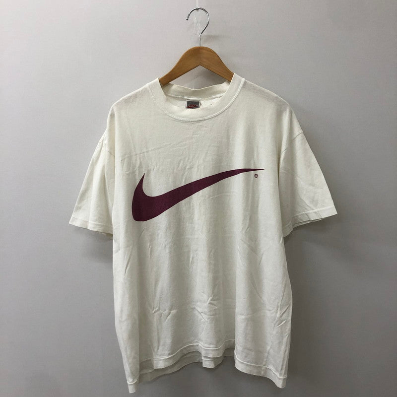 【中古品】【メンズ】 NIKE ナイキ 90's BIG SWOOSH T-SHIRT 90年代 ビッグスウォッシュ Tシャツ 半袖 トップス 銀タグ 148-250529-kk-14-tei サイズ：M カラー：ホワイト 万代Net店