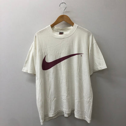 【中古品】【メンズ】 NIKE ナイキ 90's BIG SWOOSH T-SHIRT 90年代 ビッグスウォッシュ Tシャツ 半袖 トップス 銀タグ 148-250529-kk-14-tei サイズ：M カラー：ホワイト 万代Net店