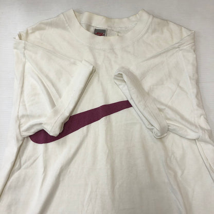 【中古品】【メンズ】 NIKE ナイキ 90's BIG SWOOSH T-SHIRT 90年代 ビッグスウォッシュ Tシャツ 半袖 トップス 銀タグ 148-250529-kk-14-tei サイズ：M カラー：ホワイト 万代Net店