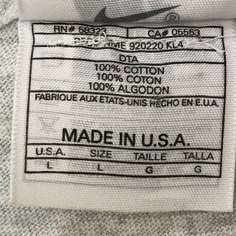 【中古品】【メンズ】 NIKE ナイキ 90's BIG SWOOSH T-SHIRT 90年代 ビッグスウォッシュ Tシャツ 半袖 トップス 白タグ 148-250529-kk-13-tei サイズ：L カラー：グレー 万代Net店
