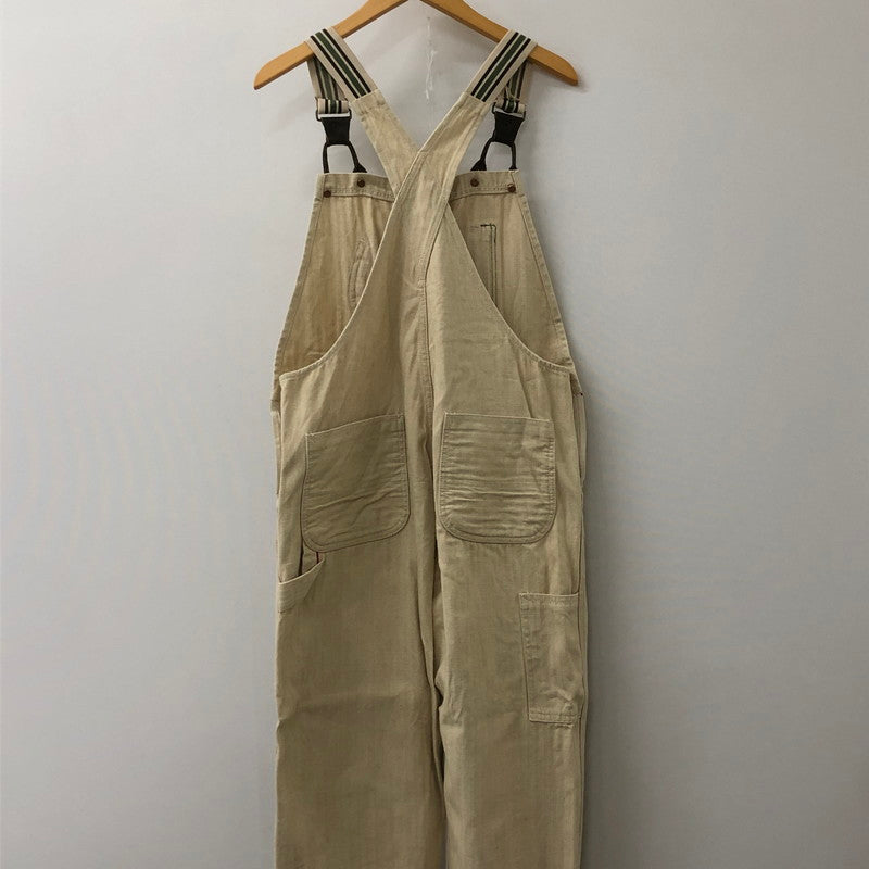 【中古品】【メンズ】 GRAPHZERO グラフゼロ BRACE D POCKET OVERALLS ブレース Dポケット オーバーオール ボトムス パンツ 156-250529-kk-24-tei サイズ：XS カラー：ベージュ 万代Net店