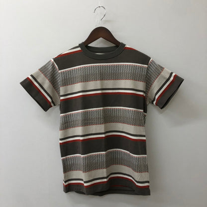 【中古品】【メンズ】 The REAL McCOY'S ザリアルマッコイズ JACQURD KNIT STRIPE TEE MC24017 ジャカード ニット ストライプ Tシャツ 半袖 トップス 145-250602-KS-10-tei サイズ：36 カラー：グレー 万代Net店