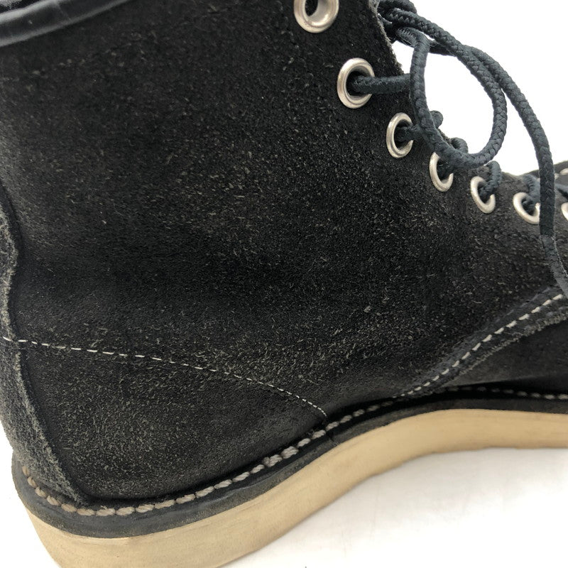 【中古品】【メンズ】 RED WING レッドウィング 6-INCH CLASSIC MOC ROUGH-OUT LEATHER 8874 6インチ クラシックモック ラフアウトレザー ブーツ 靴 167-251103-yy-04-tei サイズ：22 カラー：ブラック 万代Net店