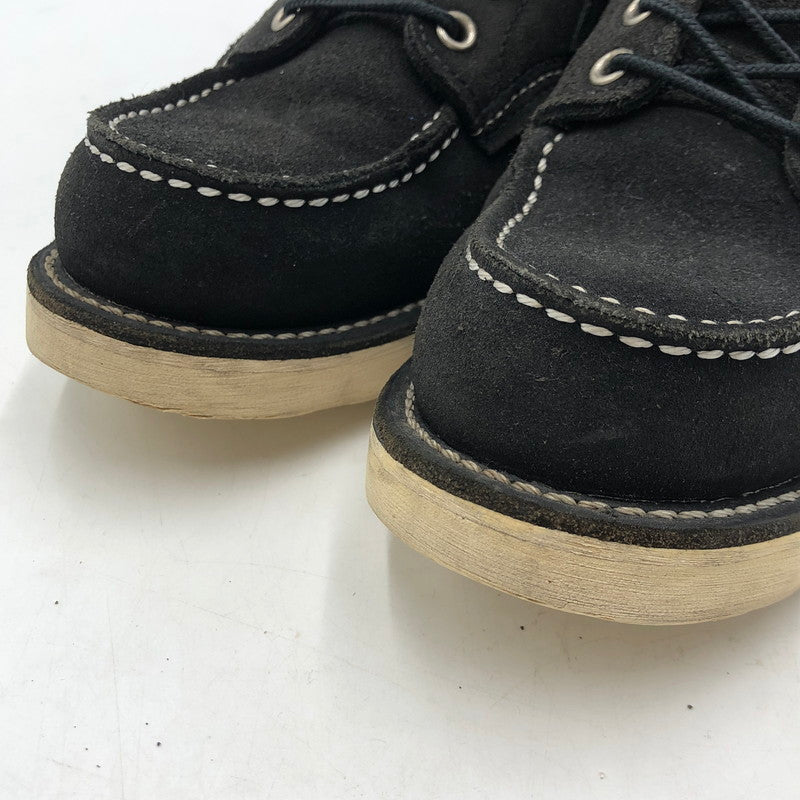 【中古品】【メンズ】 RED WING レッドウィング 6-INCH CLASSIC MOC ROUGH-OUT LEATHER 8874 6インチ クラシックモック ラフアウトレザー ブーツ 靴 167-251103-yy-04-tei サイズ：22 カラー：ブラック 万代Net店