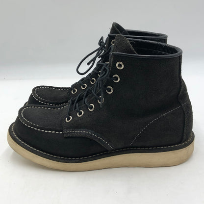 【中古品】【メンズ】 RED WING レッドウィング 6-INCH CLASSIC MOC ROUGH-OUT LEATHER 8874 6インチ クラシックモック ラフアウトレザー ブーツ 靴 167-251103-yy-04-tei サイズ：22 カラー：ブラック 万代Net店