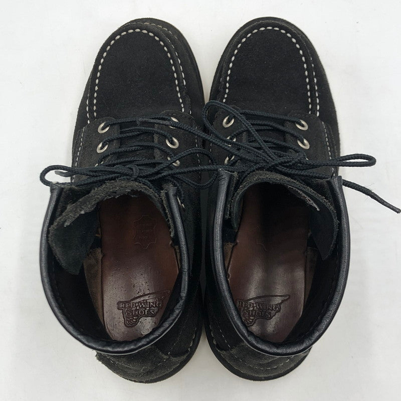【中古品】【メンズ】 RED WING レッドウィング 6-INCH CLASSIC MOC ROUGH-OUT LEATHER 8874 6インチ クラシックモック ラフアウトレザー ブーツ 靴 167-251103-yy-04-tei サイズ：22 カラー：ブラック 万代Net店
