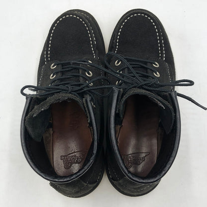 【中古品】【メンズ】 RED WING レッドウィング 6-INCH CLASSIC MOC ROUGH-OUT LEATHER 8874 6インチ クラシックモック ラフアウトレザー ブーツ 靴 167-251103-yy-04-tei サイズ：22 カラー：ブラック 万代Net店