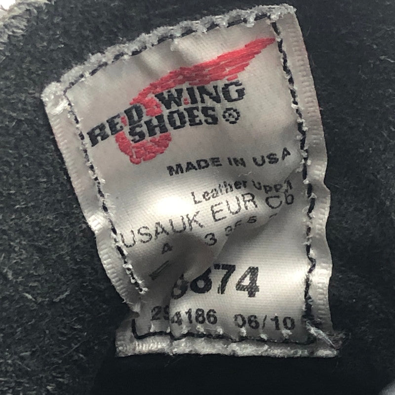 【中古品】【メンズ】 RED WING レッドウィング 6-INCH CLASSIC MOC ROUGH-OUT LEATHER 8874 6インチ クラシックモック ラフアウトレザー ブーツ 靴 167-251103-yy-04-tei サイズ：22 カラー：ブラック 万代Net店