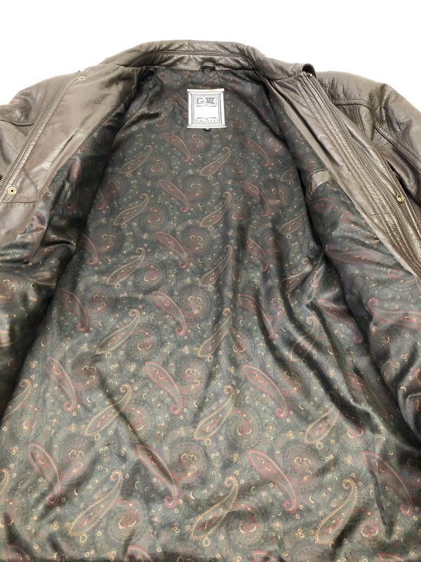 【中古品】【メンズ】 G-III GLOBAL IDENTITY LIBERTE グローバルアイデンティティ リベルテ レザージャケット トップス アウター 145-260910-YS-08-hon サイズ：M カラー：ブラウン 万代Net店