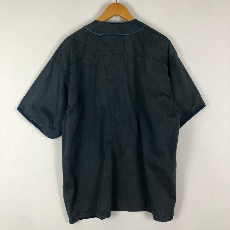 【中古品】【メンズ】 UNDEFEATED アンディフィーテッド 21SS WASHED TWILL BASEBALL JERSEY SHIRT 211077012038 ウォッシュド ツイル ベースボール ジャージ シャツ 半袖 トップス 142-251015-yo-04-tei サイズ：L カラー：ネイビー 万代Net店