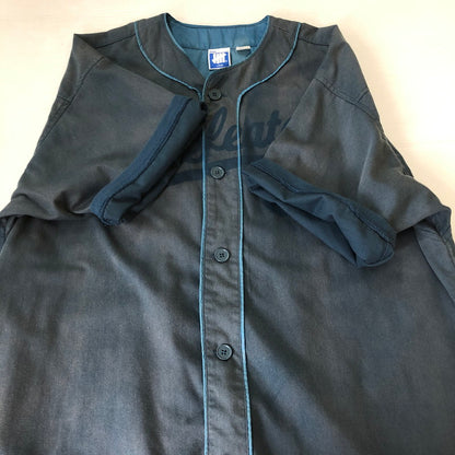 【中古品】【メンズ】 UNDEFEATED アンディフィーテッド 21SS WASHED TWILL BASEBALL JERSEY SHIRT 211077012038 ウォッシュド ツイル ベースボール ジャージ シャツ 半袖 トップス 142-251015-yo-04-tei サイズ：L カラー：ネイビー 万代Net店