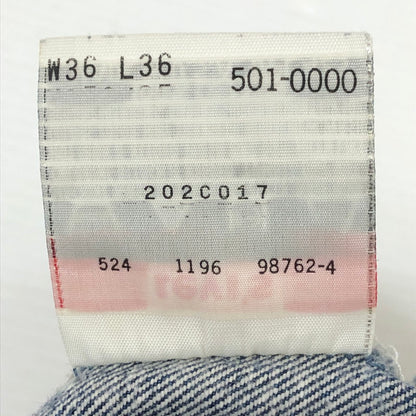 【現状渡し品】【メンズ】 Levi's リーバイス 90's 501XX DENIM PANTS 501-0000 90年代 501XX デニムパンツ ボトムス ジーンズ USA製 ボタン裏刻印 524 156-250530-kk-19-tei サイズ：36 カラー：インディゴ 万代Net店