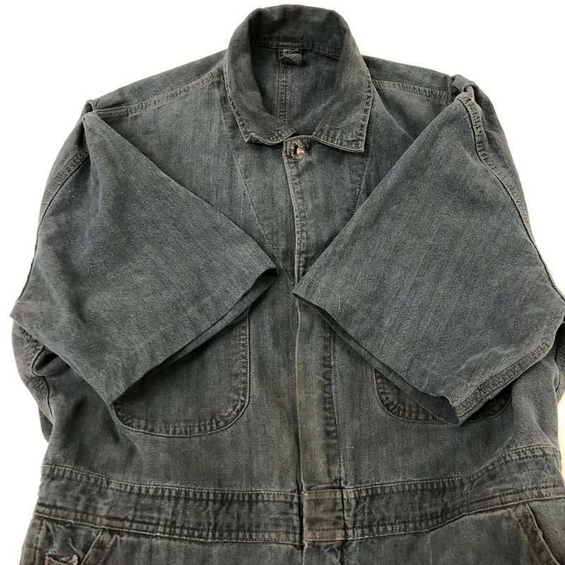 【現状渡し品】【メンズ】 BIG MAC ビッグマック 70’s S/S ALL IN ONE VINTAGE 70年代 ショートスリーブ オールインワン トップス つなぎ ヴィンテージ 145-250530-kk-13-tei サイズ：44R カラー：インディゴ 万代Net店