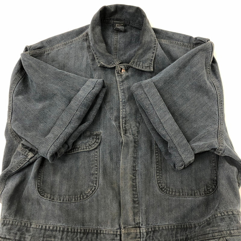 【現状渡し品】【メンズ】 BIG MAC ビッグマック 70’s S/S ALL IN ONE VINTAGE 70年代 ショートスリーブ オールインワン トップス つなぎ ヴィンテージ 145-250530-kk-13-tei サイズ：44R カラー：インディゴ 万代Net店