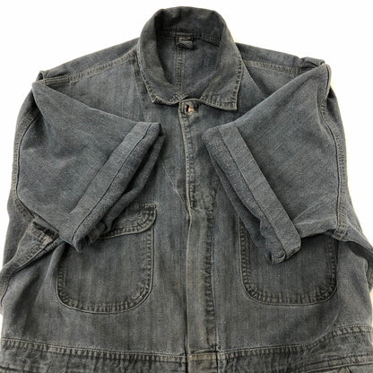 【現状渡し品】【メンズ】 BIG MAC ビッグマック 70’s S/S ALL IN ONE VINTAGE 70年代 ショートスリーブ オールインワン トップス つなぎ ヴィンテージ 145-250530-kk-13-tei サイズ：44R カラー：インディゴ 万代Net店